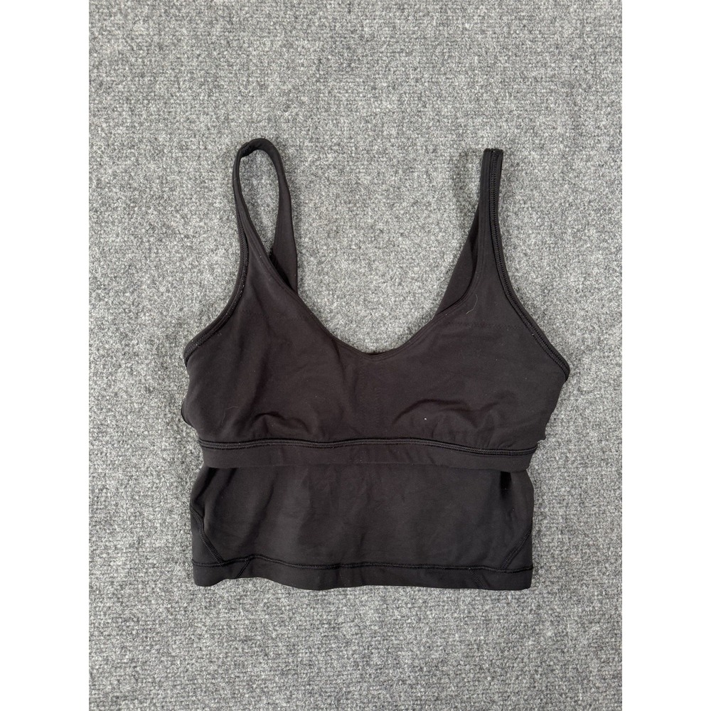 Lululemon Align Tank Top Womens 6 Black Cropped Active Bra Yoga Gym - Picture 13 of 13